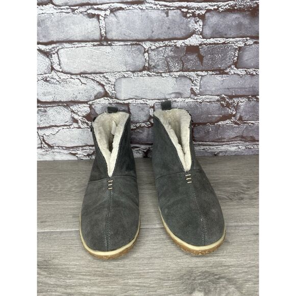 Minnetonka Tucson Gray Suede Southwestern Fur Lined Booties Women Sz 7M US/38EU - Picture 14 of 16